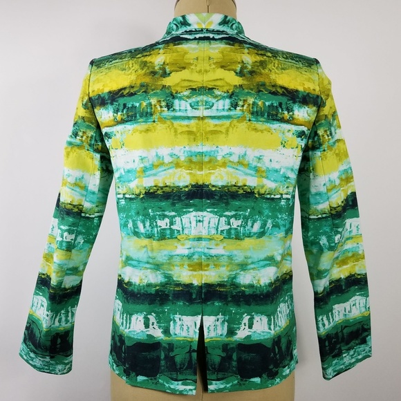 LAFAYETTE 148 Lilith Printed Graphic Aquarium Jacket Blazer - Picture 5 of 6